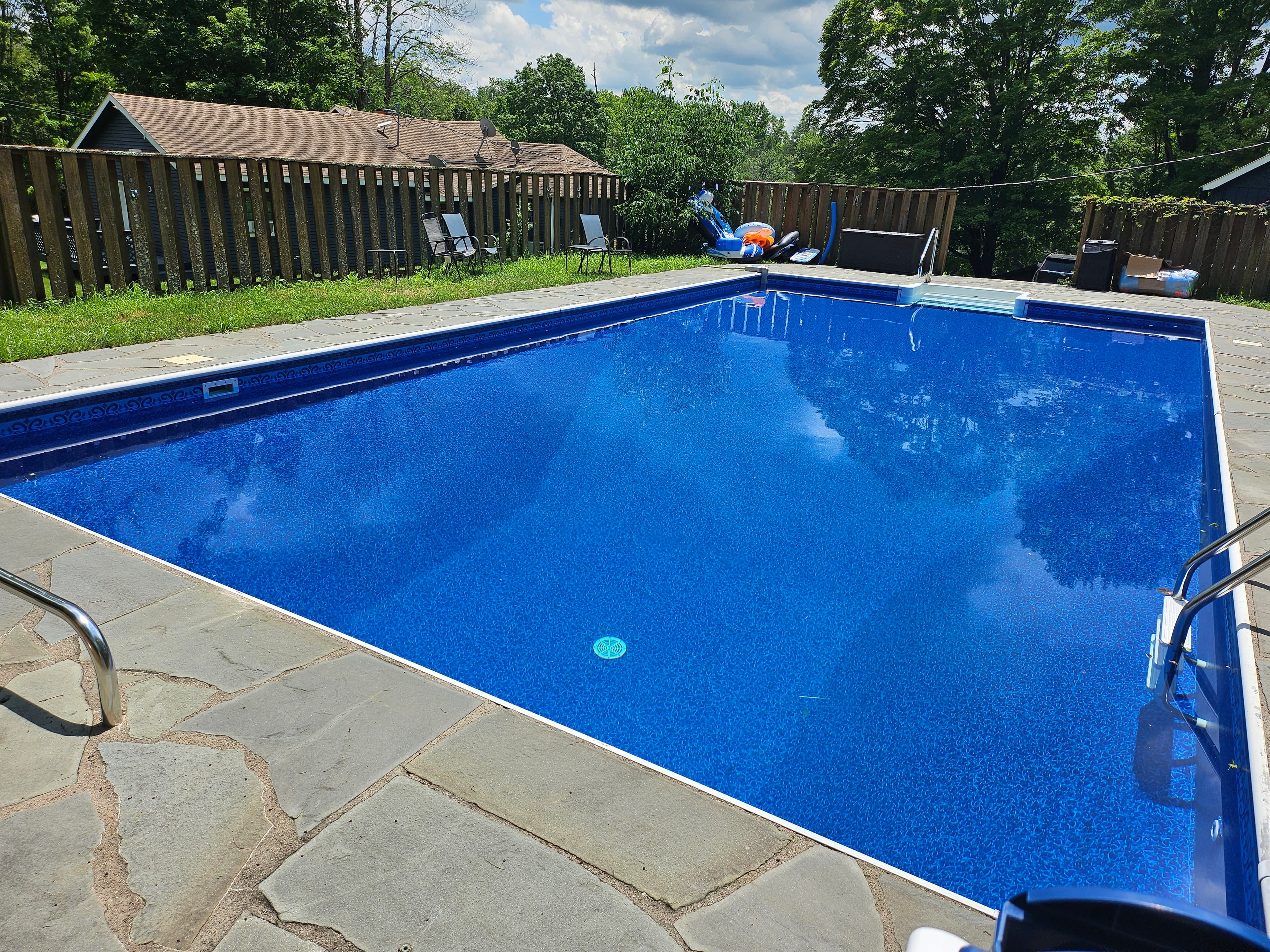 Private pool and hot tub